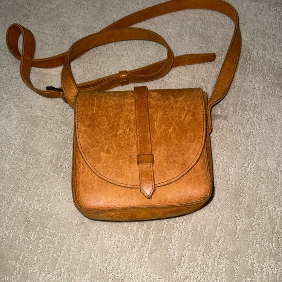 ABLE Tirhas Saddle Crossbody Bag In Cognac Leather - Picture 6 of 8